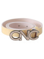 Belts Chic Beige Logo Leather Belt 200,00 € 7333413027993 | Planet-Deluxe