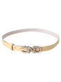 Belts Chic Beige Logo Leather Belt 200,00 € 7333413027993 | Planet-Deluxe