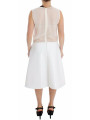 Dresses Elegant White Silk-Wool Blend Tank Dress 650,00 € 7333413027672 | Planet-Deluxe