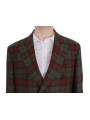 Jackets & Coats Elegant Checkered Double-Breasted Wool Blazer 500,00 € 7333413027504 | Planet-Deluxe