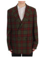 Jackets & Coats Elegant Checkered Double-Breasted Wool Blazer 500,00 € 7333413027504 | Planet-Deluxe