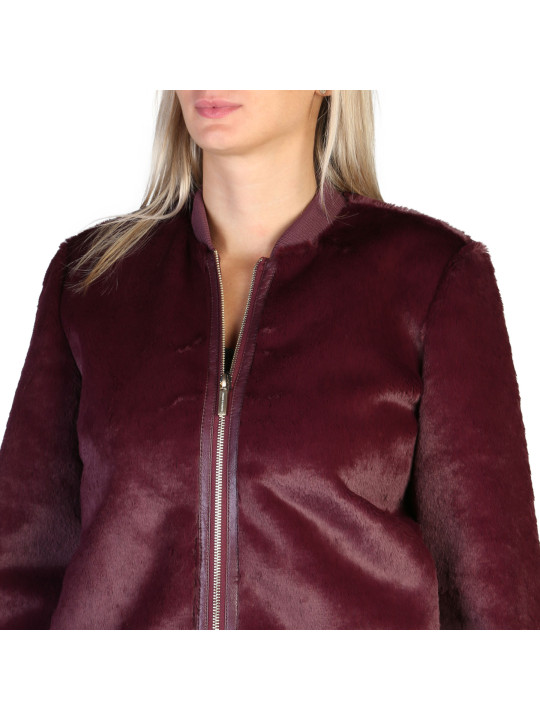 Violette Samtjacke mit Reißverschluss