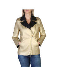 Gelbe Metallic Lederjacke Armani Exchange