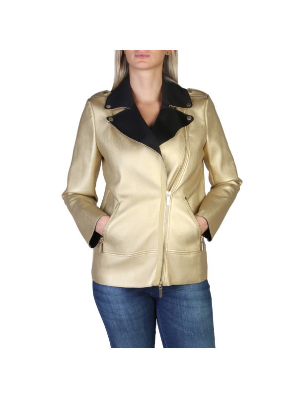 Gelbe Metallic Lederjacke Armani Exchange Gelbe Metallic Lederjacke Armani Exchange