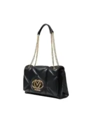 Goldene Love Moschino Schultertasche gesteppt