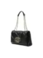 Goldene Love Moschino Schultertasche gesteppt