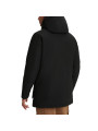 Schwarze Wolljacke mit Kapuze