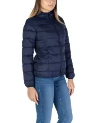 Dunkle blaue Damen Pufferjacke