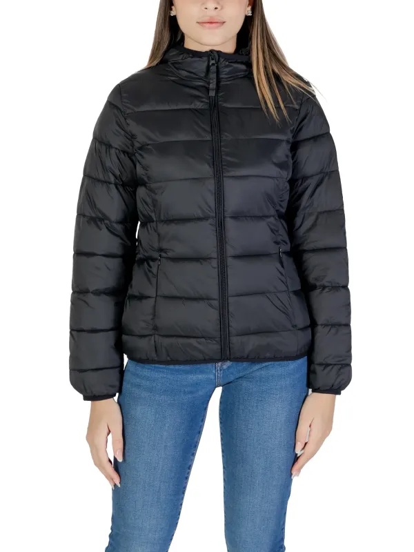 Schwarze gesteppte Damen Pufferjacke Schwarze gesteppte Damen Pufferjacke