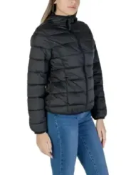 Schwarze Damen Winter Pufferjacke