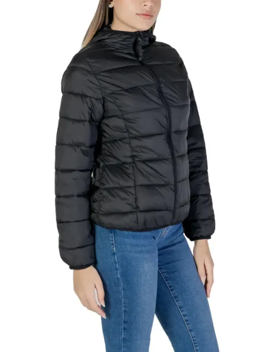 Schwarze Damen Winter Pufferjacke