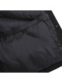 Schwarze gesteppte Daunenjacke mit Bund