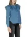 Leichte Jeanshemd-Jacke mit Rüschen
