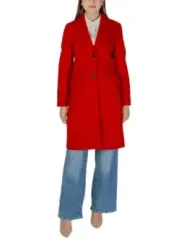 Langer roter Wollmantel Vero Moda