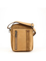 Braune Leder Schultertasche mit Reißverschluss