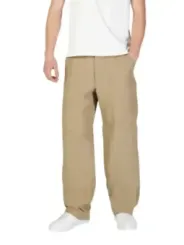 Gerade geschnittene Khaki Stoffhose Herren