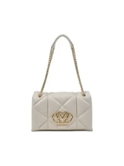 Goldene Love Moschino Schultertasche gesteppt