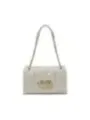 Goldene Love Moschino Schultertasche gesteppt