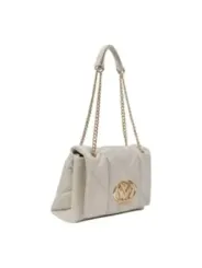 Cremefarbene gesteppte Love Moschino Handtasche