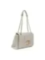 Cremefarbene gesteppte Love Moschino Handtasche