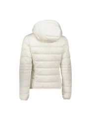 Jackets & Coats Chic White Short Down Jacket with Hood 120,00 € 8050716264939 | Planet-Deluxe