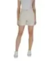 Beige Damen Shorts mit Gürtelschlaufen
