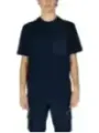 Marinefarbene Antony Morato gemusterte T-Shirt