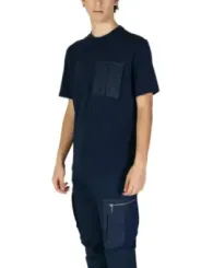 Schwarzes T-Shirt mit Taschen