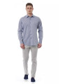 Shirts Elegant Gray Italian Collar Shirt 180,00 € 8051769176798 | Planet-Deluxe