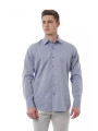 Shirts Elegant Gray Italian Collar Shirt 180,00 € 8051769176798 | Planet-Deluxe