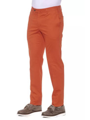 Jeans & Pants Elegant Red Cotton Blend Trousers for Men 280,00 € 2000045339569 | Planet-Deluxe