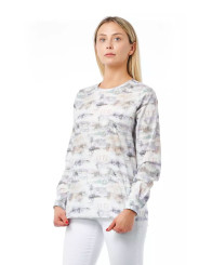 Shirts Elegant Fantasy Print Round Neck Cotton Blouse 160,00 € 2000044256997 | Planet-Deluxe