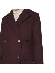 Burgunderfarbener Cordblazer mit doppelter Knopfleiste von Pepe Jeans