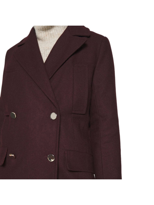 Burgunderfarbener Cordblazer mit doppelter Knopfleiste von Pepe Jeans