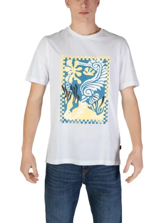 Weißes T-Shirt mit floralem Design