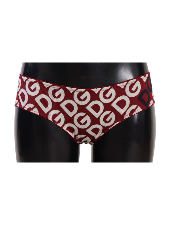 Cap The günstig Kaufen-Chic Maroon White Logo Swim Bottoms. Chic Maroon White Logo Swim Bottoms <![CDATA[Embrace poolside elegance with our gorgeous Dolce & Gabbana swim bottoms. These stunning maroon and white pieces feature a captivating all over DG logo print, perfect for ma