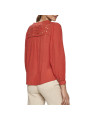 Rote Langarmbluse mit Ornamentdetails