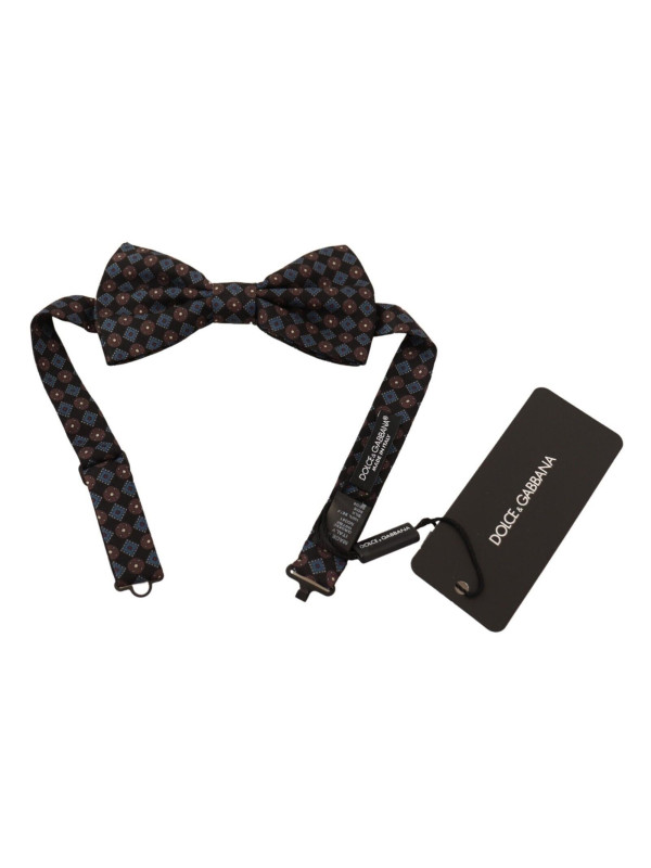 Ties & Bowties Elegant Black Silk Bow Tie with Unique Metal Clasp 210,00 € 8053286561781 | Planet-Deluxe