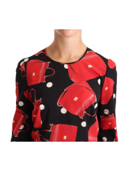Tops & T-Shirts Elegant Sicily Bag Print Blouse 1.620,00 € 8054319717601 | Planet-Deluxe