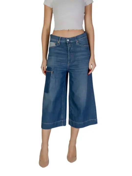 Helle weite cropped Jeans Replay
