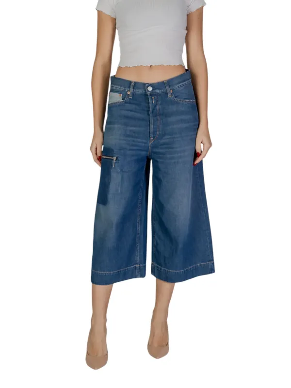 Helle weite cropped Jeans Replay