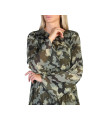 Grünes Camouflage-Kleid mit Faltenrock