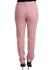 Jeans & Pants Elegant Pink Tapered Wool Trousers 760,00 € 8050246187722 | Planet-Deluxe