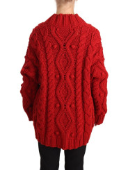 Sweaters Ravishing Red Virgin Wool Cardigan 3.420,00 € 8057155466191 | Planet-Deluxe