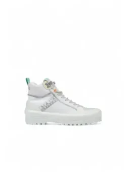 Weiße Superga-Stiefel mit Logo