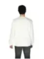 Weißes Baumwoll-Langarmshirt für Herren
