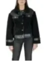 Graue Kunstleder und Teddyjacke Morgan