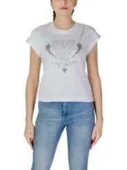 Weißes Guess T-Shirt mit Logo