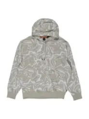 Boss 480842 marmorierter Kapuzenpullover Beige