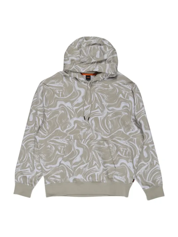 Boss 480842 marmorierter Kapuzenpullover Beige Boss 480842 marmorierter Kapuzenpullover Beige